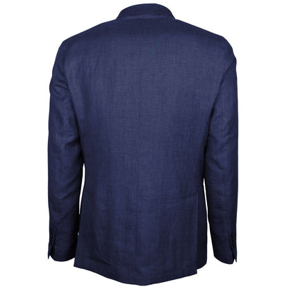 Blazer en lin bleu fabriqué en Italie
