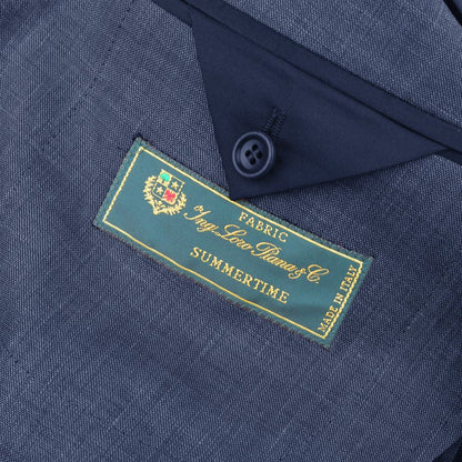 Blazer en lin bleu fabriqué en Italie