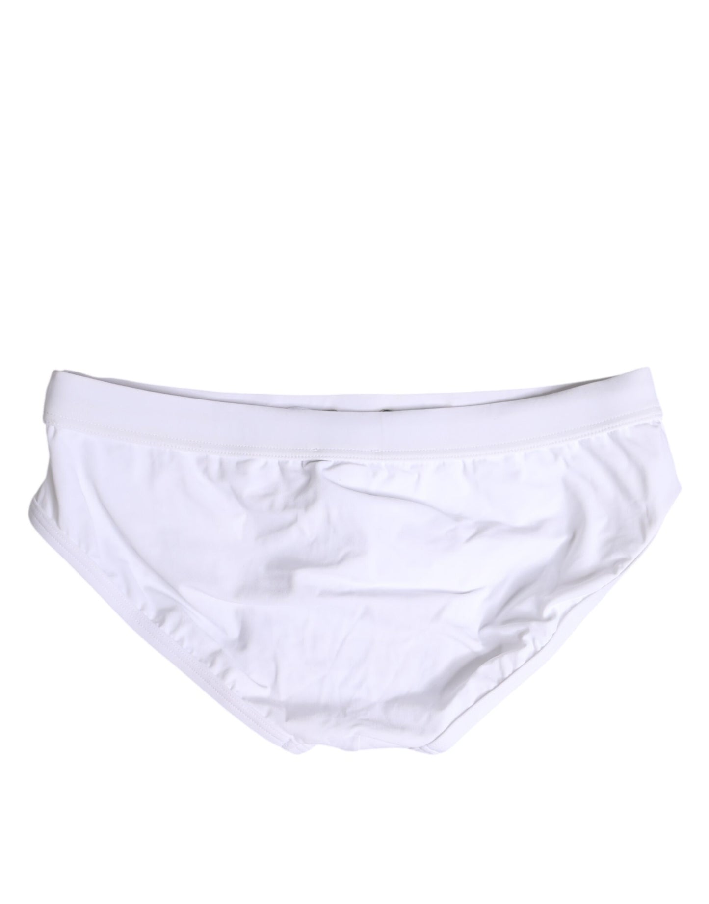 Maillot de bain slip de plage à cordon de serrage et logo blanc Dolce &amp; Gabbana