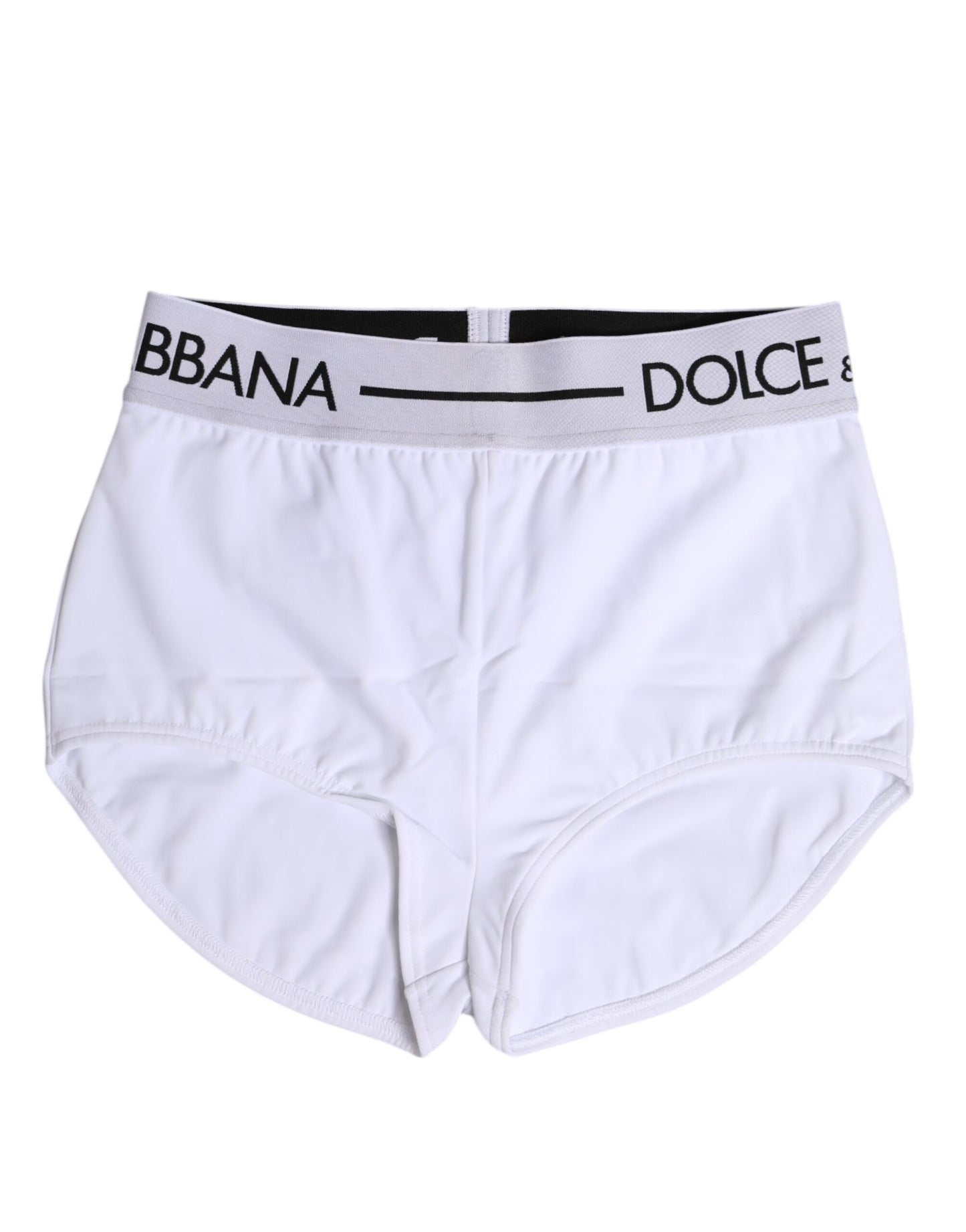 Boxer Dolce &amp; Gabbana en nylon blanc avec ceinture à logo