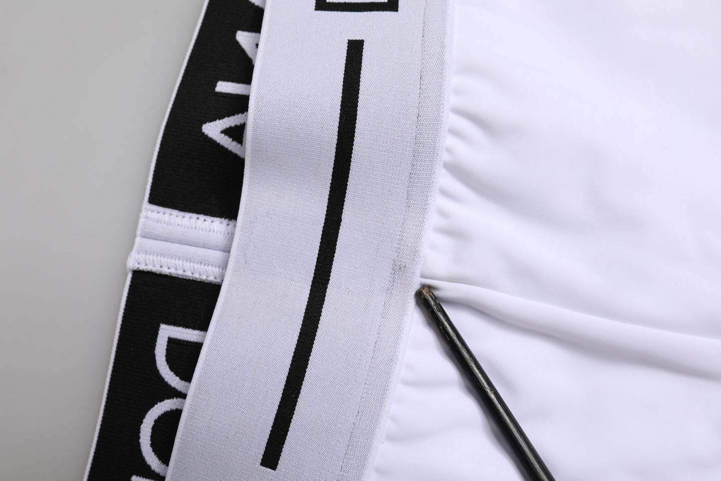 Boxer Dolce &amp; Gabbana en nylon blanc avec ceinture à logo