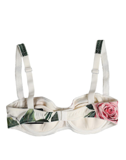 Soutien-gorge balconnet à armatures Dolce &amp; Gabbana à fleurs blanches