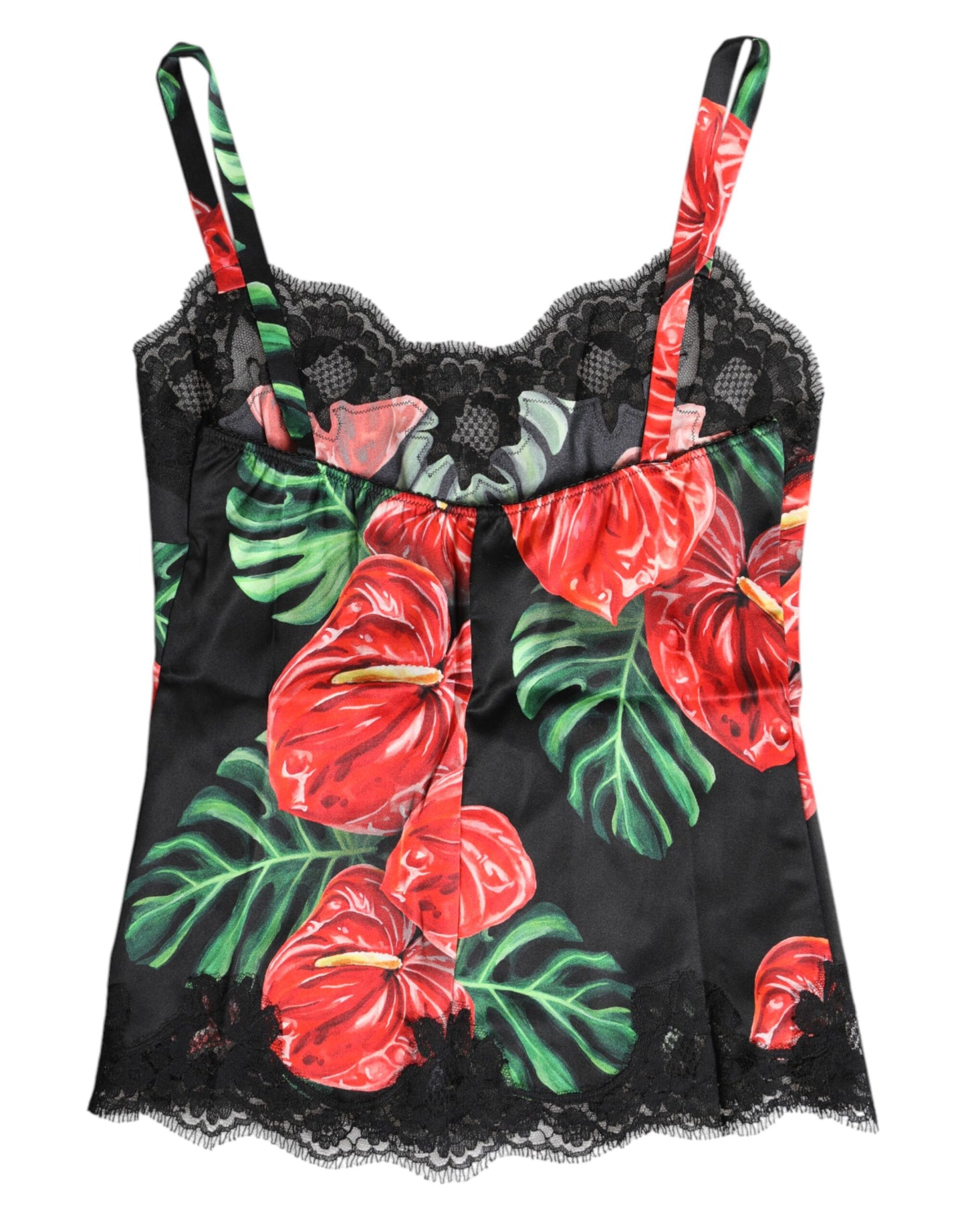 Dolce &amp; Gabbana Débardeur en soie à fleurs multicolores Lingerie Sous-vêtements