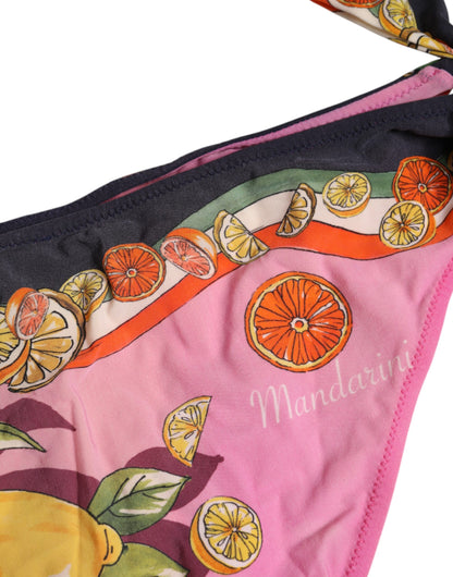 Maillot de bain 2 pièces imprimé rose Dolce &amp; Gabbana