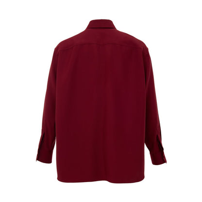 Chemise en laine bordeaux Gucci