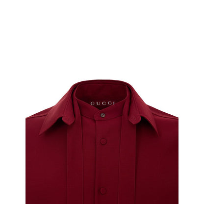 Chemise en laine bordeaux Gucci