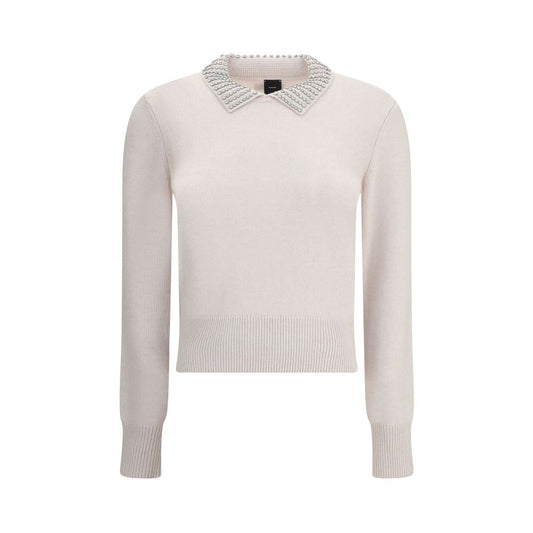 Pull col décoré de strass PINKO