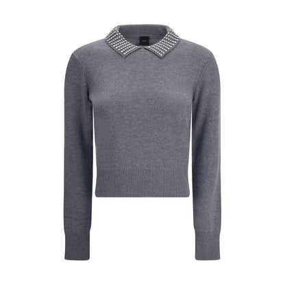 PINKO Rhinestone-decorated collar Sweater by PINKO