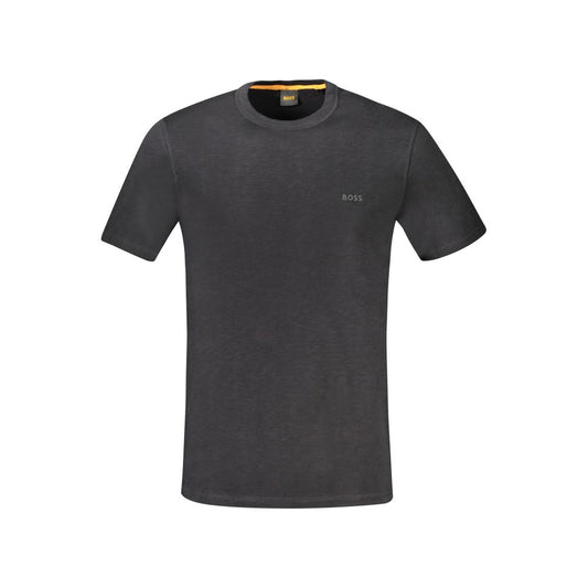 T-shirt en coton noir Hugo Boss