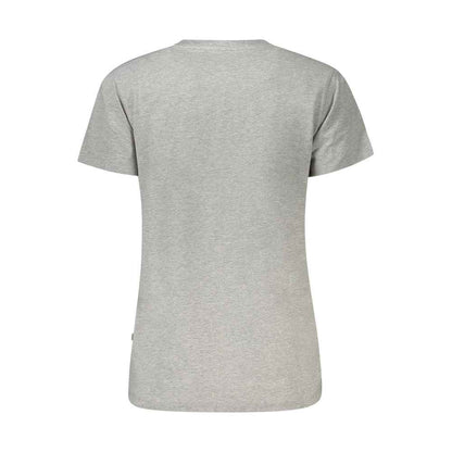 Guess Jeans Katoenen Dames T Shirt Grijs Met Logo Signatuur