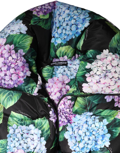 Dolce & Gabbana Multicolor Floral Print Puffer Quilted Jacket by Dolce & Gabbana