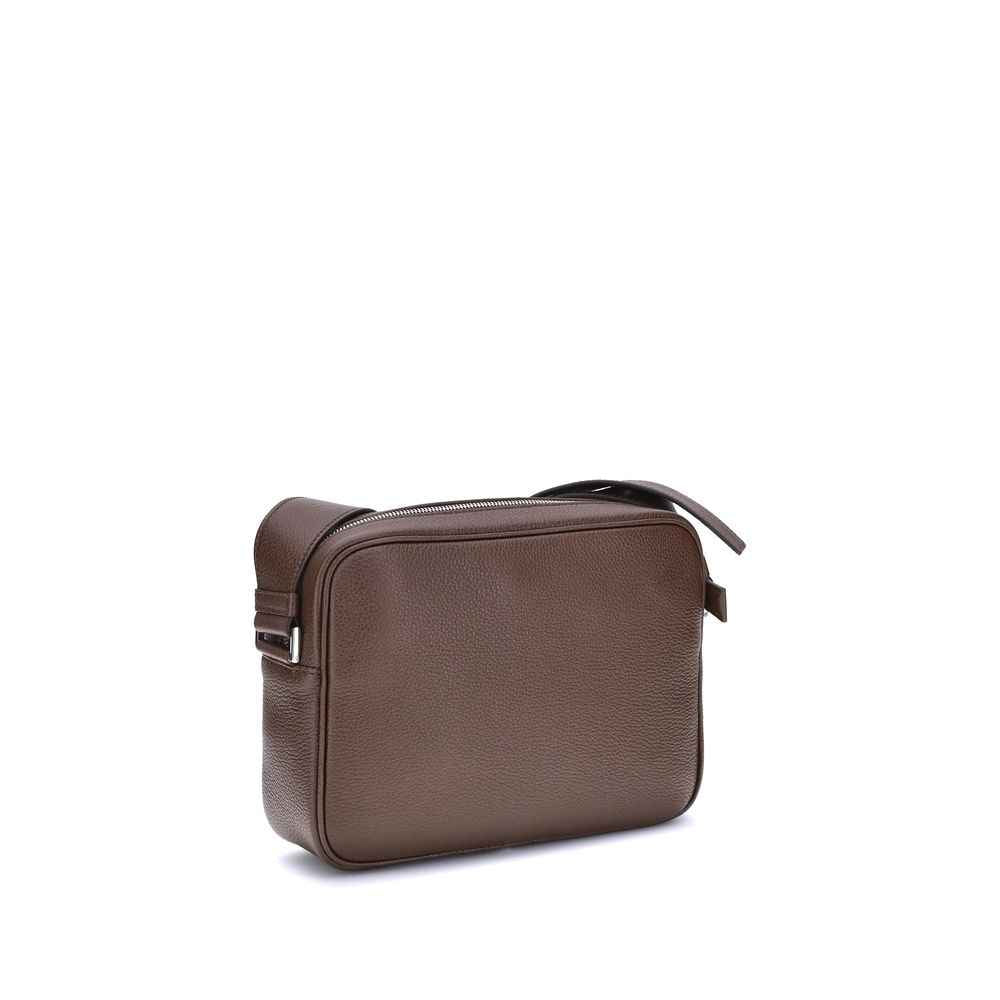 Prada Logo Schoudertas Kalfsleer Luxe Draagcomfort Zwart