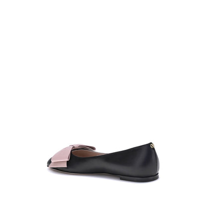 Valentino Garavani Bowow Lederen Ballerinas Met Binnenzool