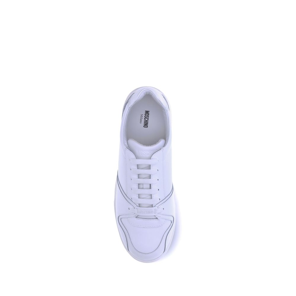 Moschino Leather Sneakers Calf Leather Upper Rubber Sole