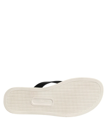 Dolce &amp; Gabbana White Pineapple Print Slides Beachwear Shoes