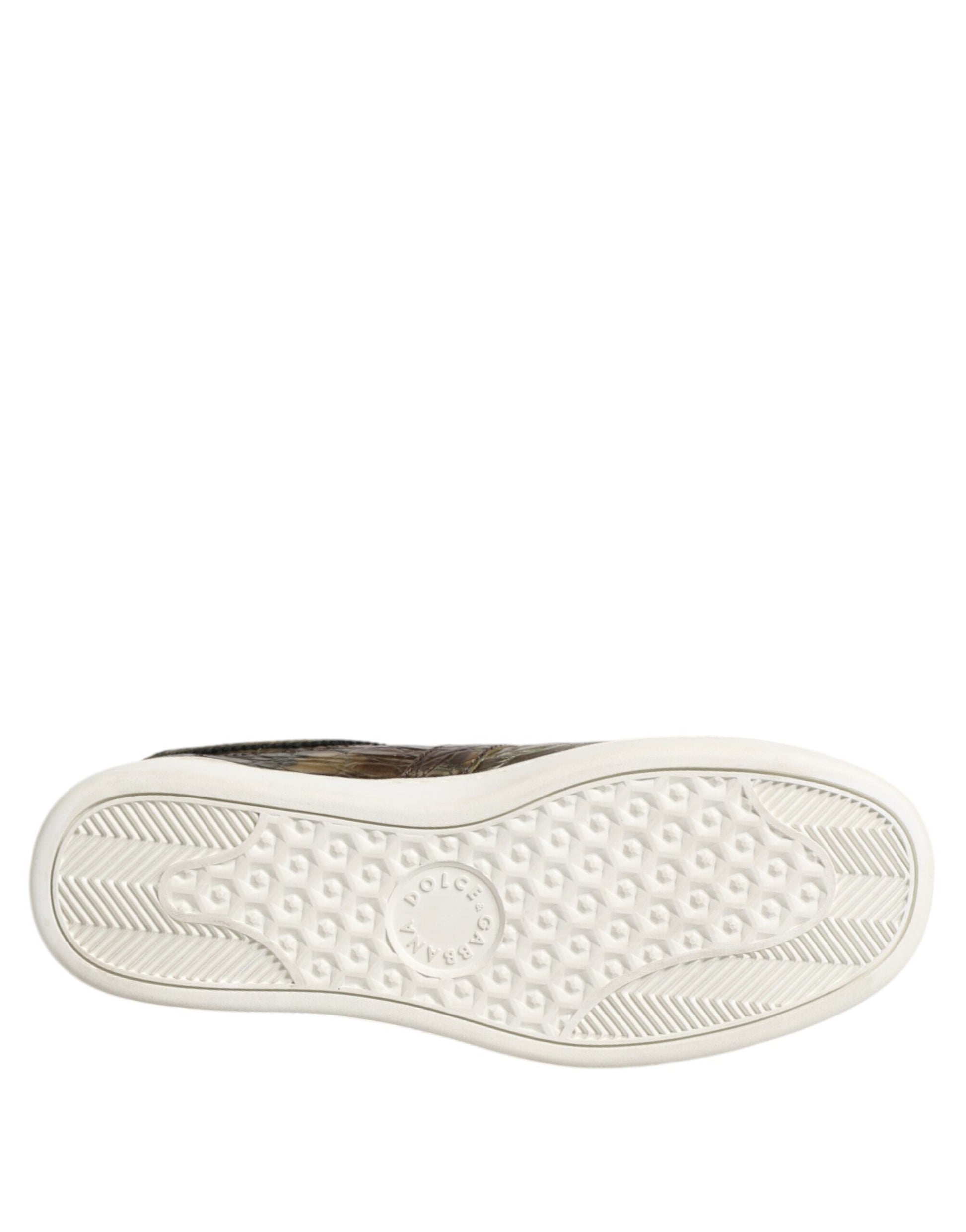 Dolce & Gabbana Brown Exotic Leather Low Top Sneakers Shoes by Dolce & Gabbana