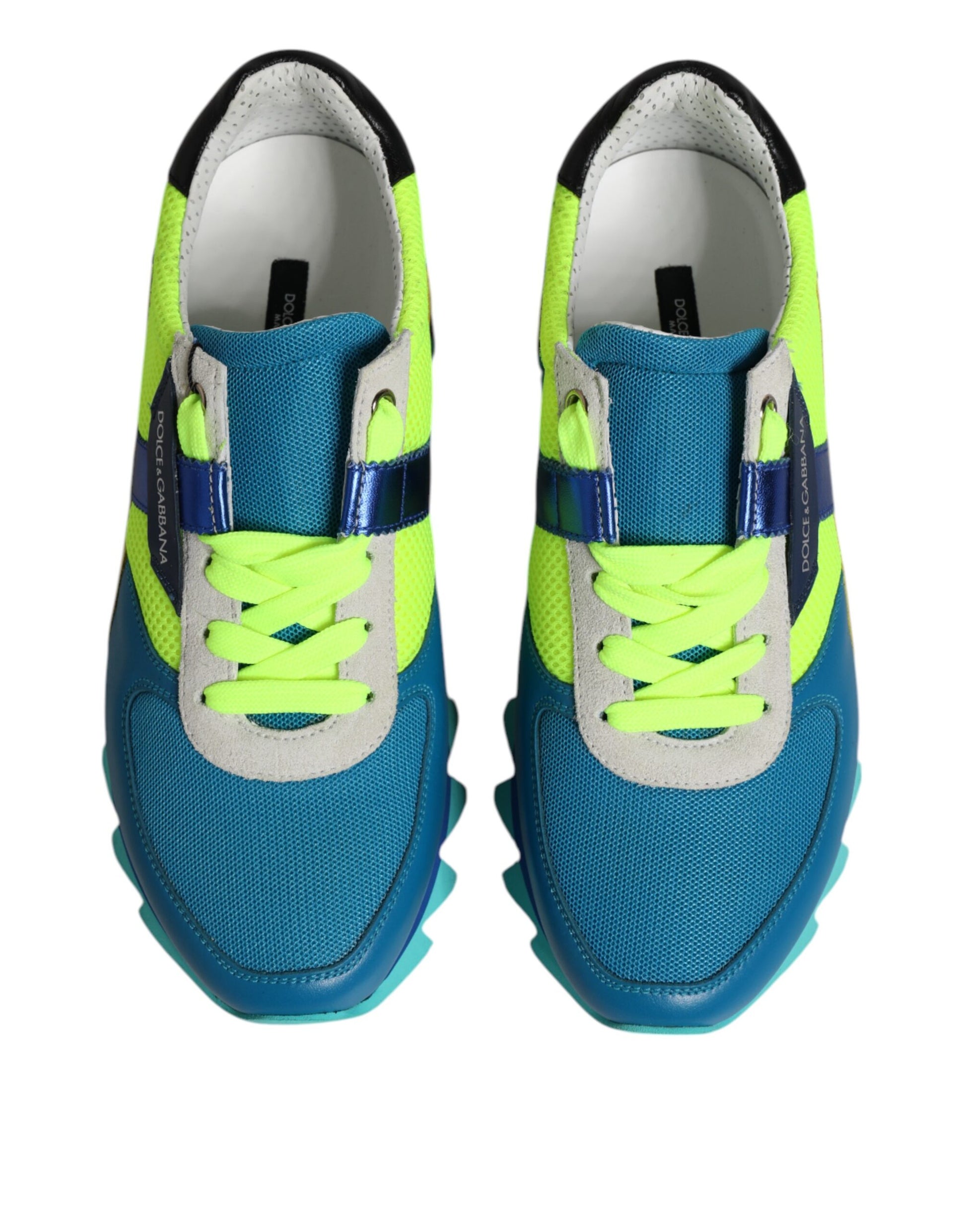 Dolce & Gabbana Multicolor Leather Low Top Men Sneakers Shoes by Dolce & Gabbana