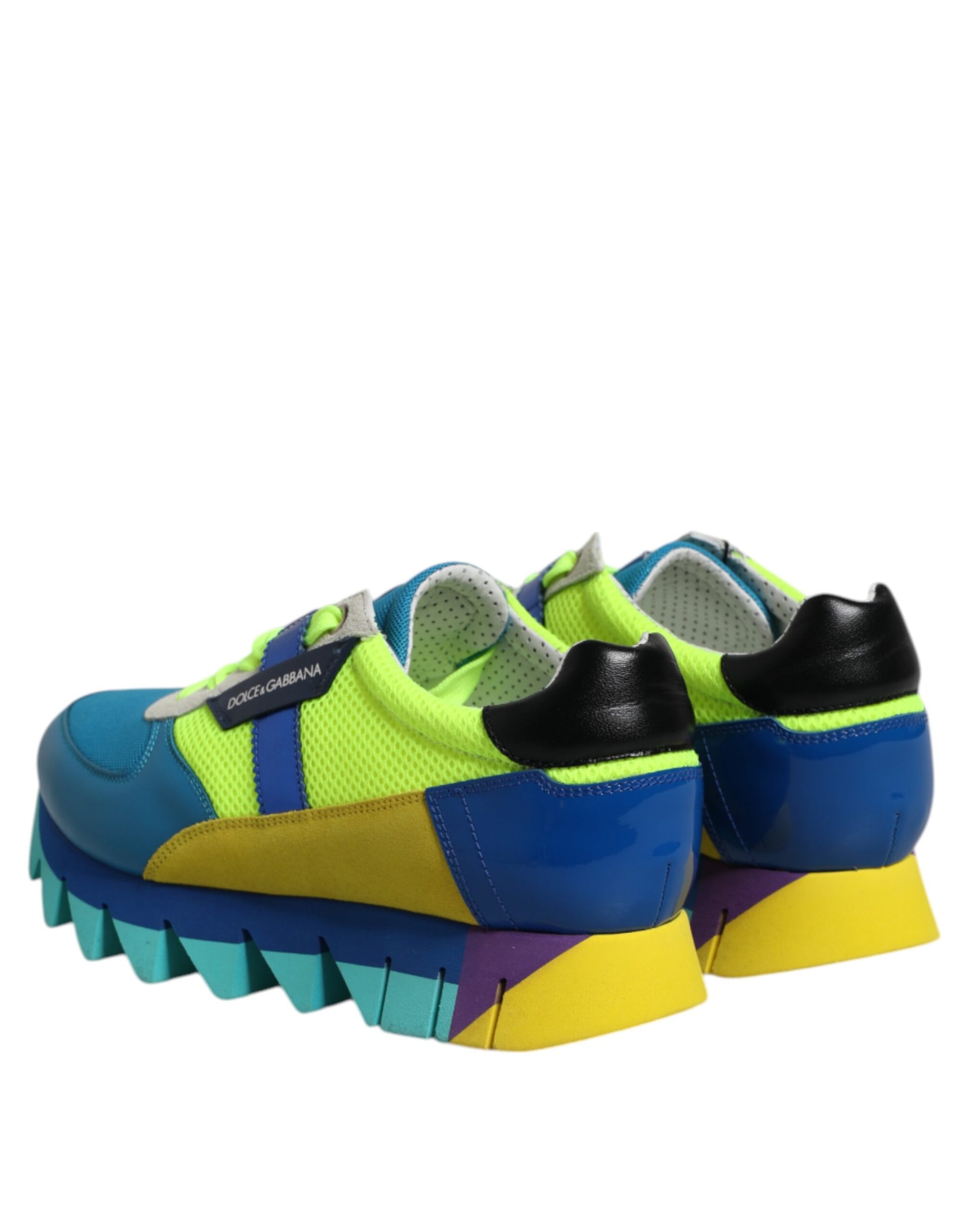 Dolce & Gabbana Multicolor Leather Low Top Men Sneakers Shoes by Dolce & Gabbana