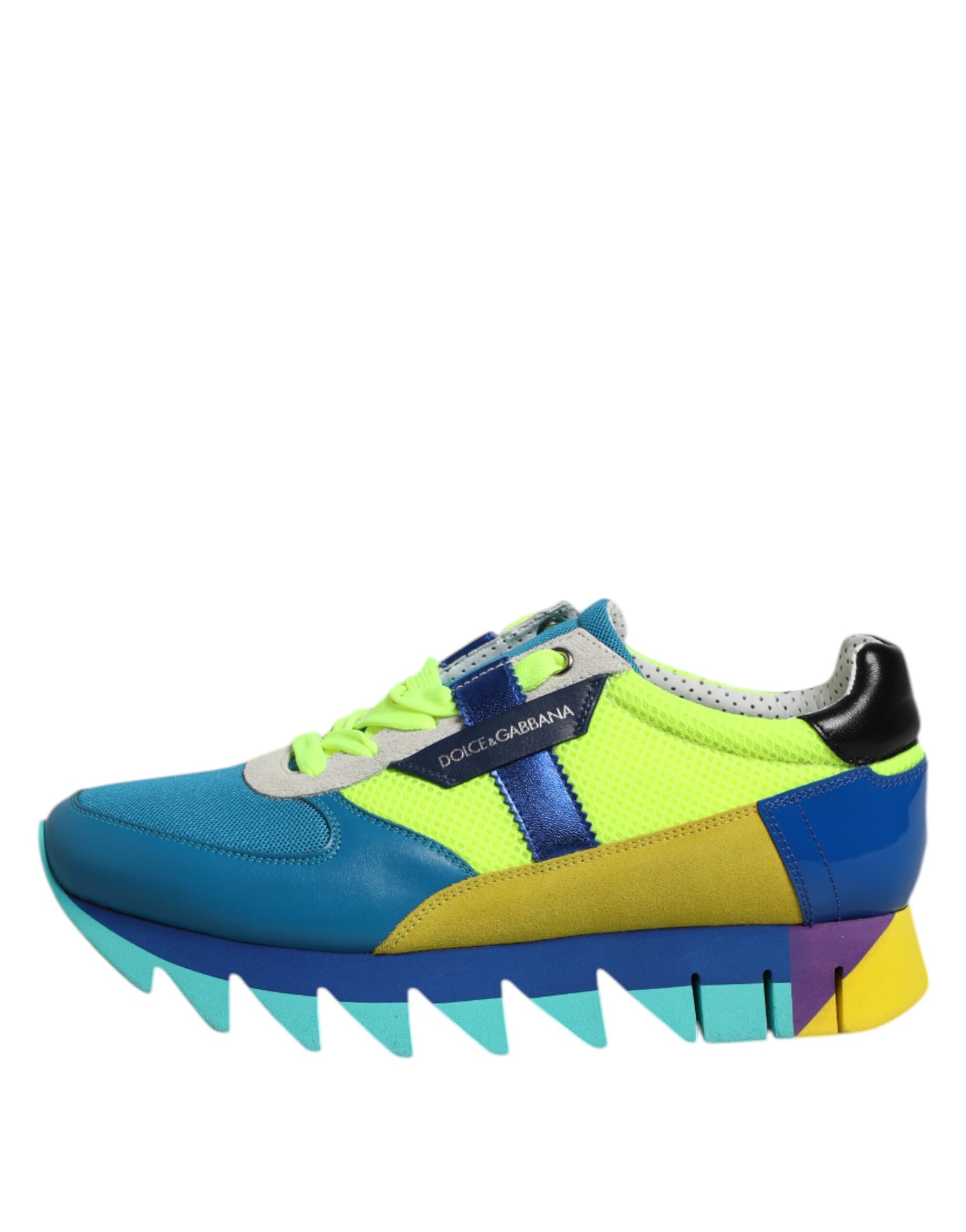 Dolce & Gabbana Multicolor Leather Low Top Men Sneakers Shoes by Dolce & Gabbana