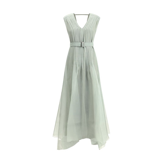 Robe longue en soie Brunello Cucinelli