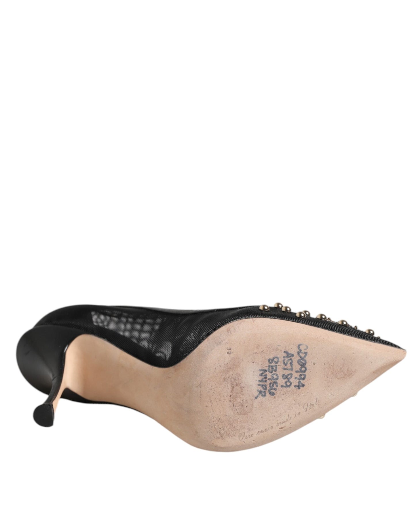 Dolce &amp; Gabbana Black Sacred Heart Stiletto Heels Pumps Shoes