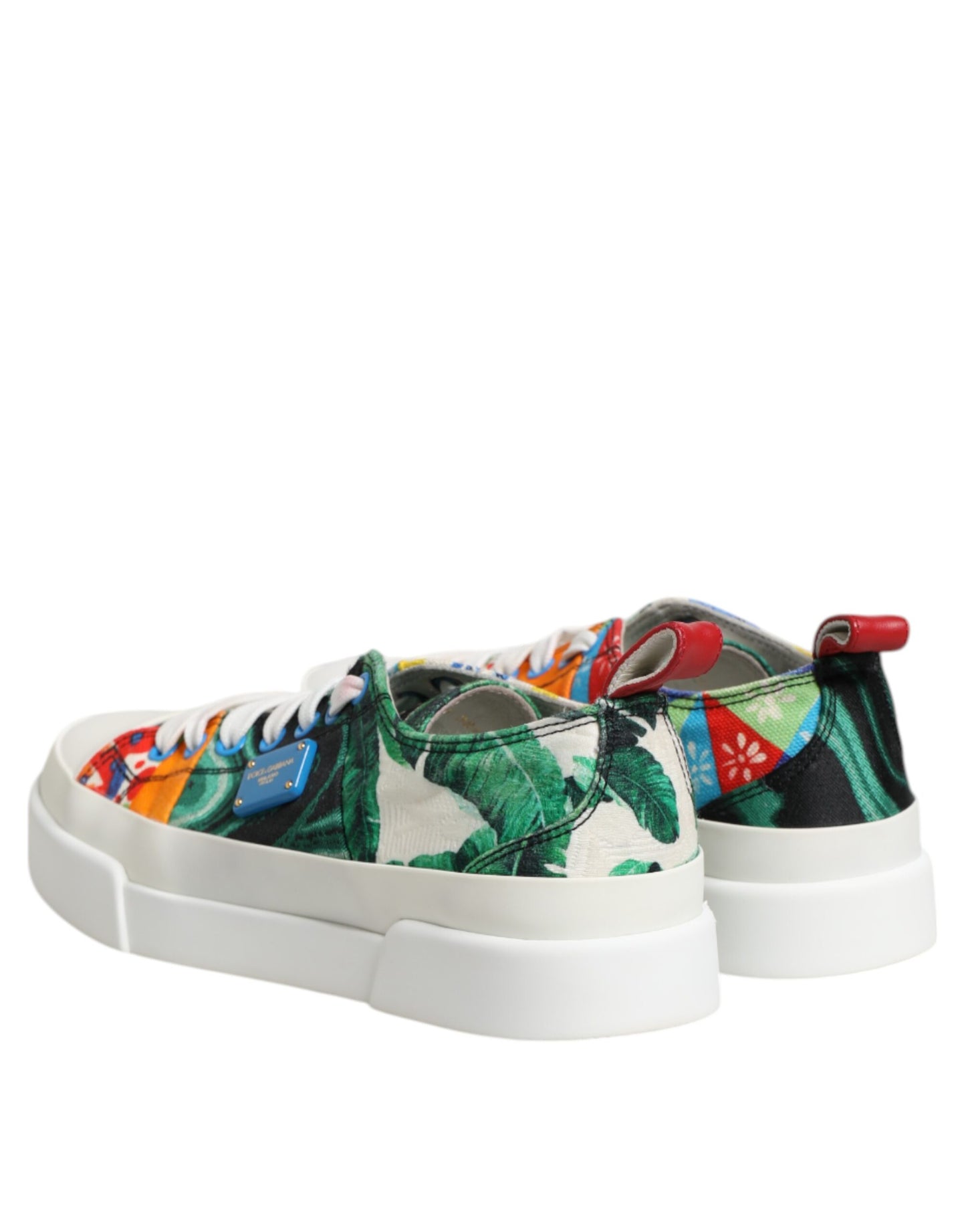 Dolce & Gabbana Multicolor Patchwork Low Top Sneakers Shoes by Dolce & Gabbana