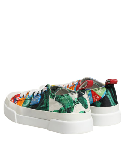 Dolce & Gabbana Multicolor Patchwork Low Top Sneakers Shoes by Dolce & Gabbana