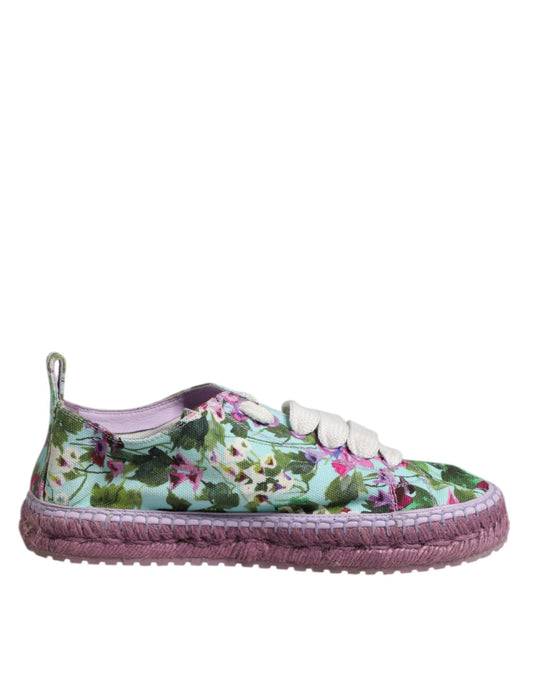 Dolce & Gabbana Multicolor Canvas Espadrilles Sneakers Shoes by Dolce & Gabbana