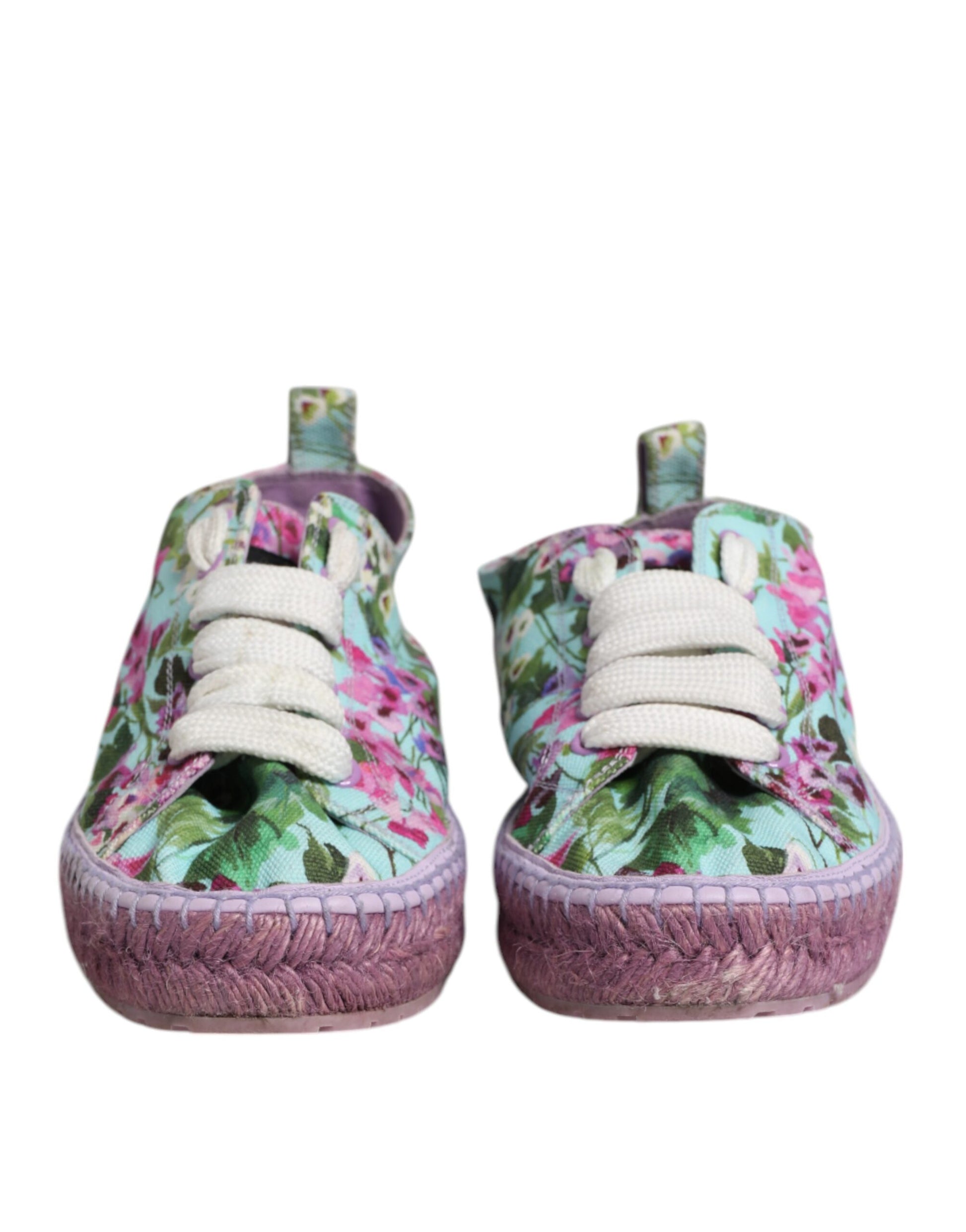 Dolce & Gabbana Multicolor Canvas Espadrilles Sneakers Shoes by Dolce & Gabbana