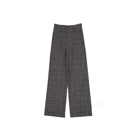 Pantalon en coton et laine Alberta Ferretti