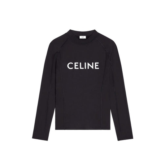 Celine Surf Logo Stretch Jersey T-Shirt