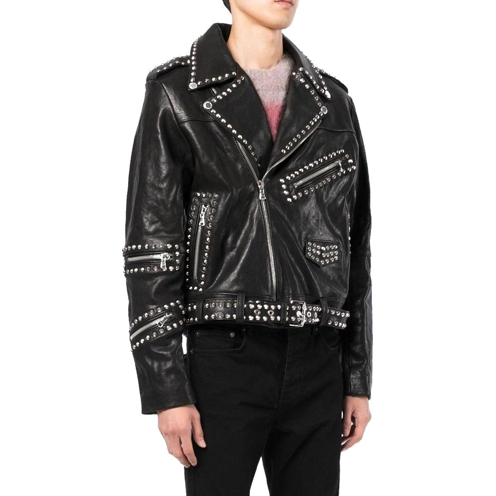 Veste en cuir cloutée Céline