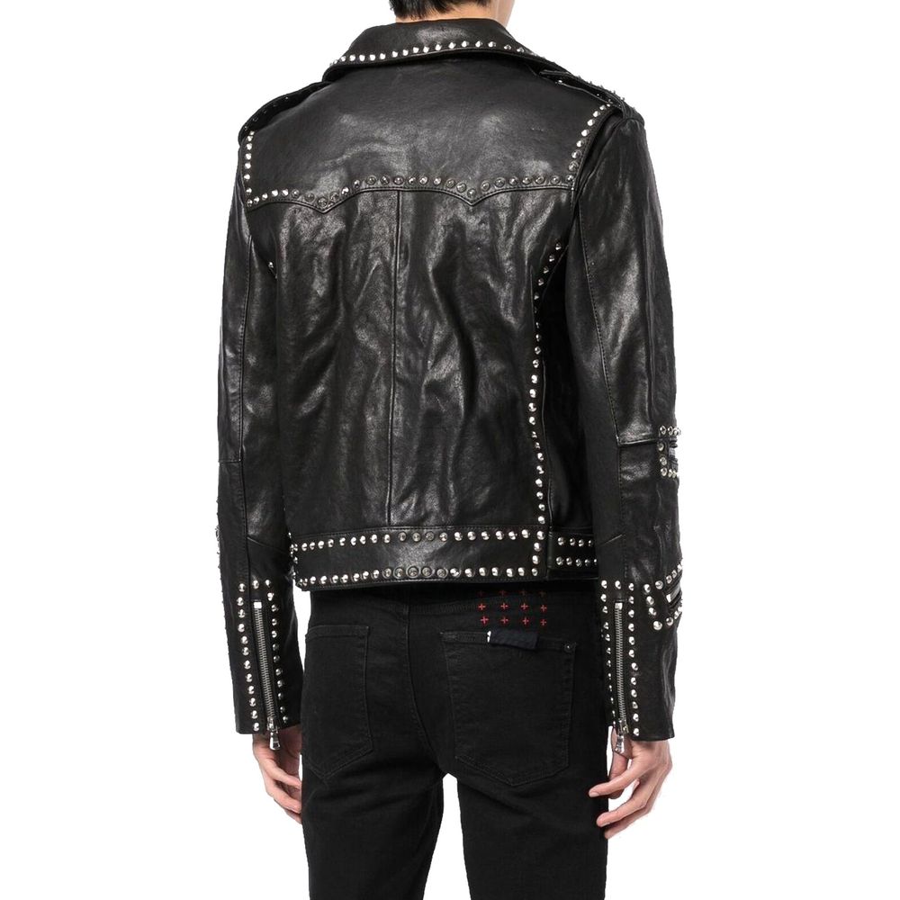 Veste en cuir cloutée Céline