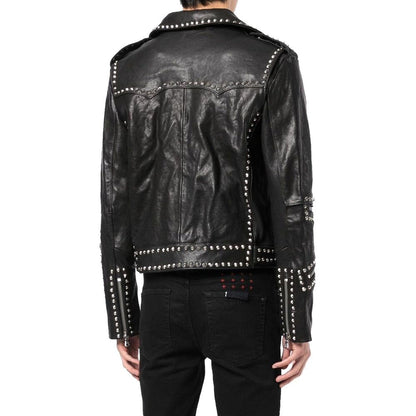 Veste en cuir cloutée Céline