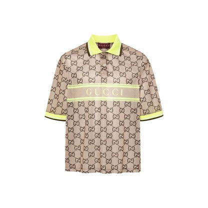 Polo perforé Gucci GG Supreme