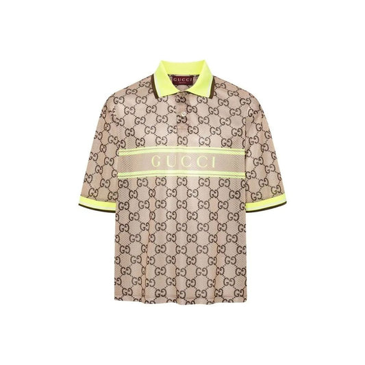 Polo perforé Gucci GG Supreme