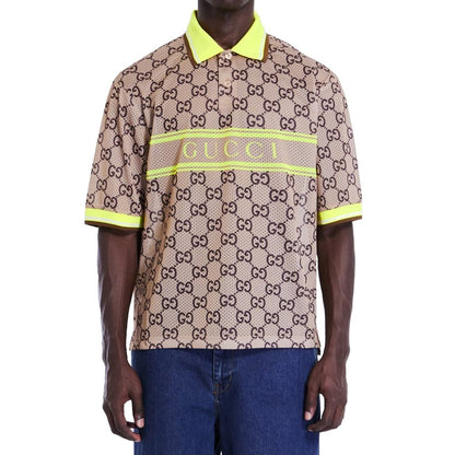 Polo perforé Gucci GG Supreme