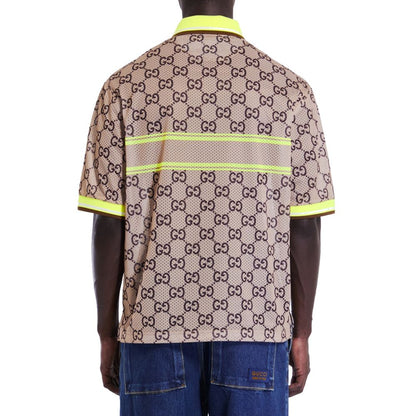 Polo perforé Gucci GG Supreme