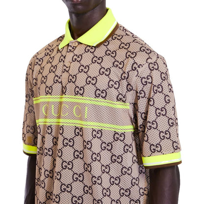 Polo perforé Gucci GG Supreme