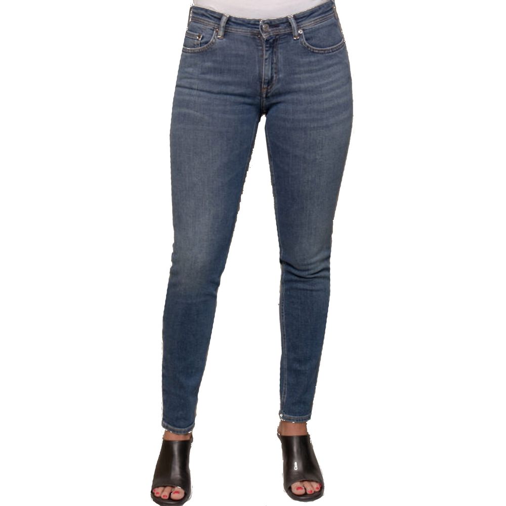 Acne Studios Blå Konst Climb Jean en denim de coton bleu moyen