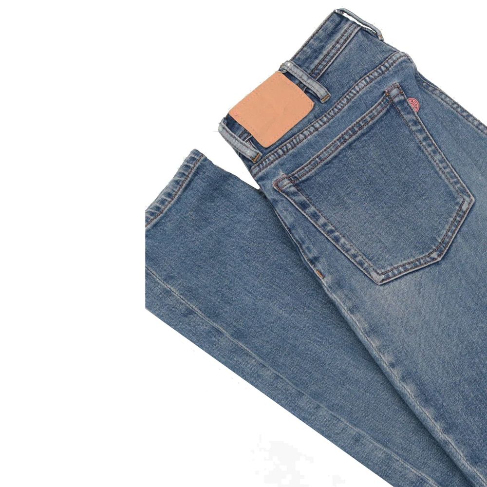 Acne Studios Blå Konst Climb Jean en denim de coton bleu moyen