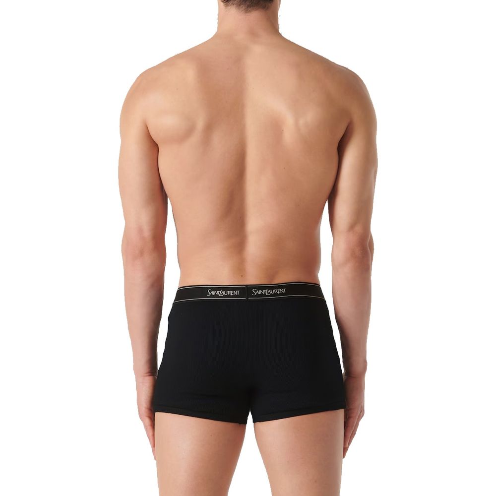 Boxer en jersey de coton avec logo Saint Laurent