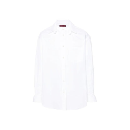 Chemise en coton avec logo Gucci