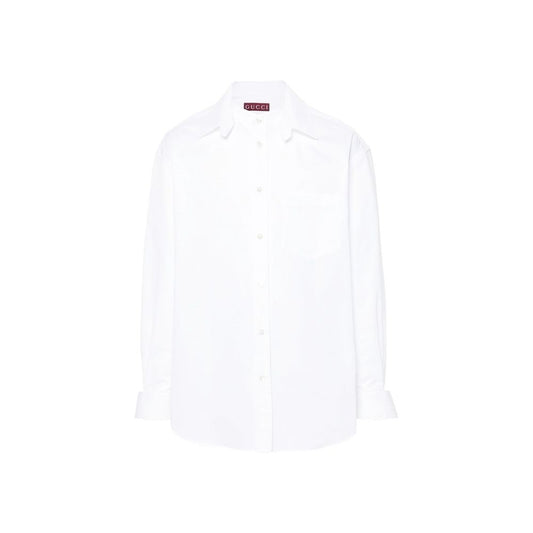 Chemise en coton avec logo Gucci