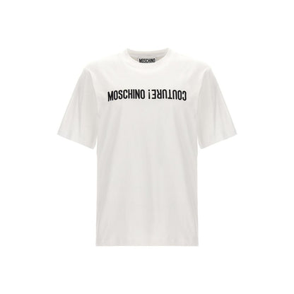 T-shirt avec logo Moschino à l'envers
