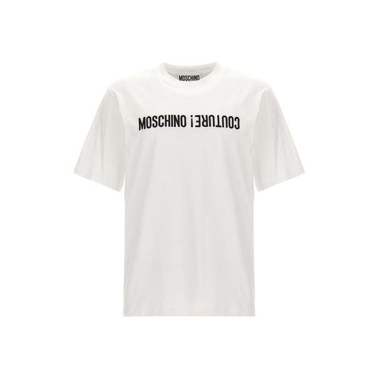 T-shirt avec logo Moschino à l'envers