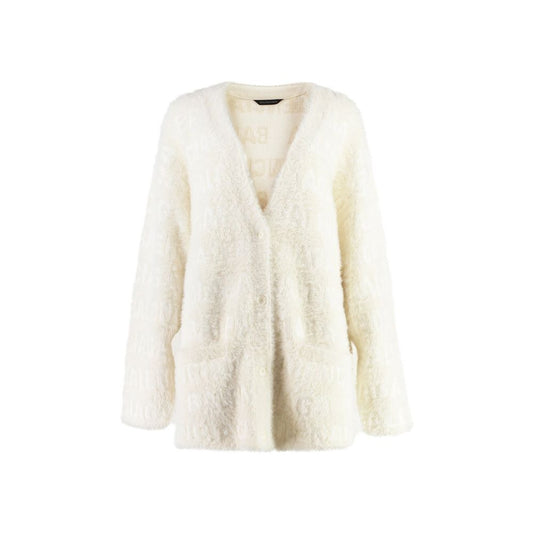 Cardigan jacquard en laine mélangée Balenciaga