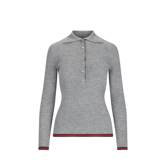 Pull en cachemire et soie côtelé Gucci