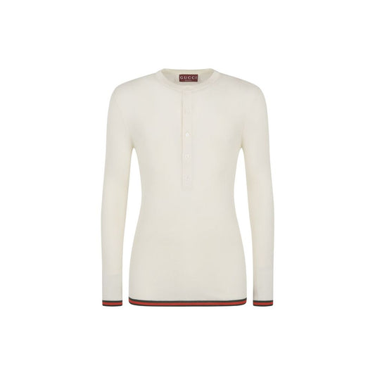 T-shirt en soie côtelée Gucci