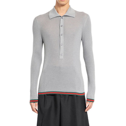 Pull en cachemire et soie côtelé Gucci